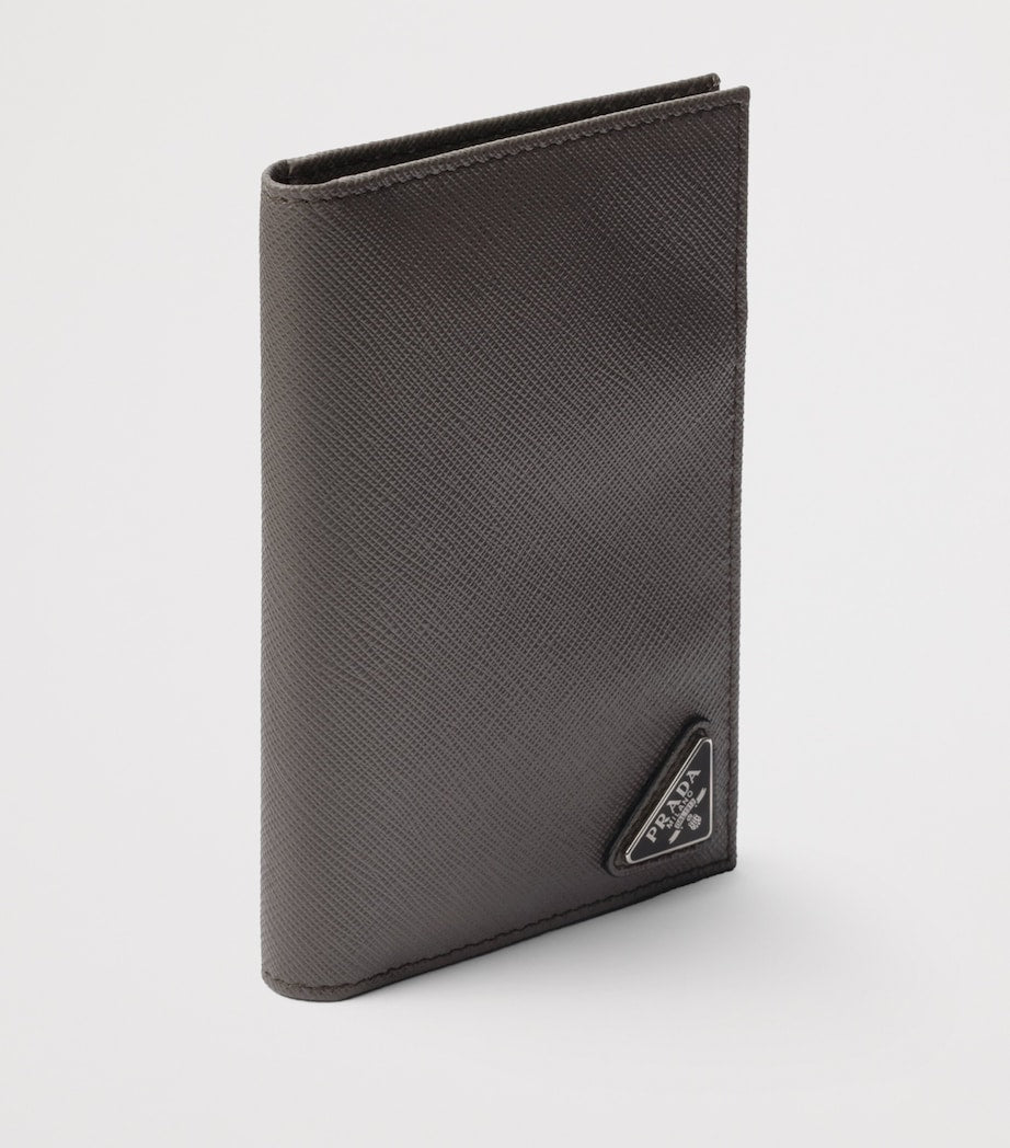 Prada Saffiano Leather Logo Passport Holder, imported from the UK