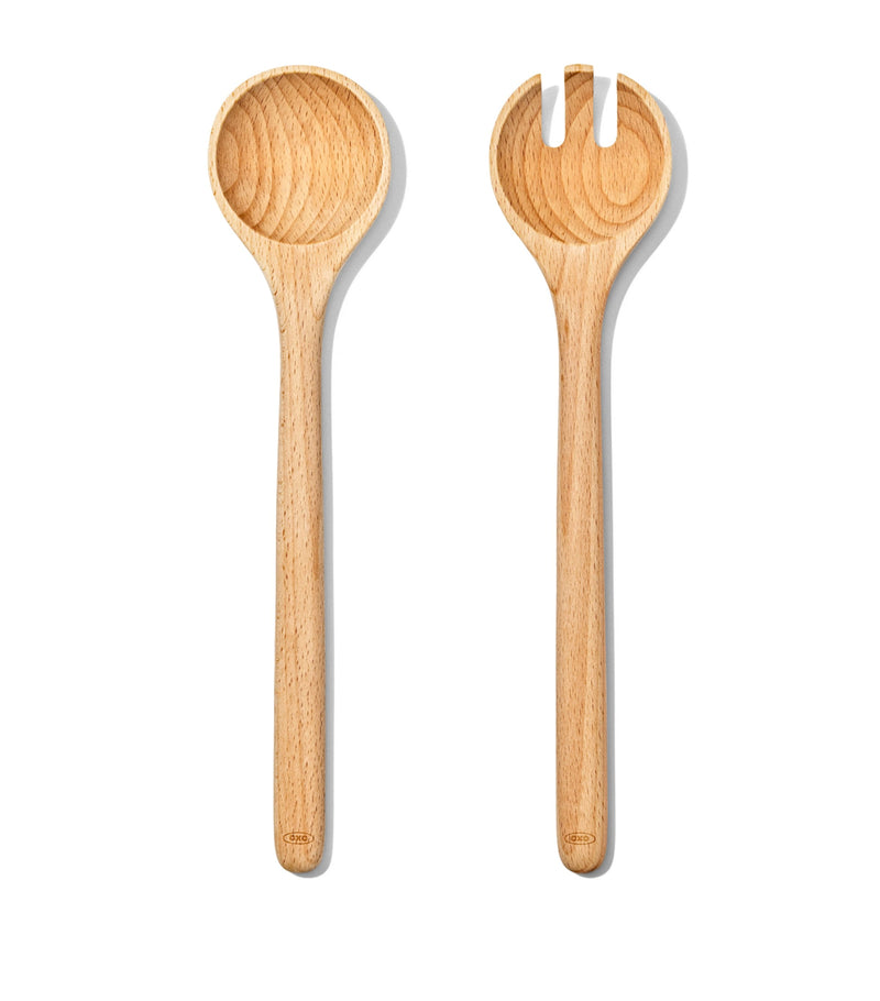 Oxo wood Good Grips salad servers set of 2, imported from the UK