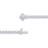 6.00ctw Round Brilliant Cut Diamond Tennis Bracelet, 18ct White Gold - McGrocer