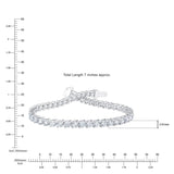 6.00ctw Round Brilliant Cut Diamond Tennis Bracelet, 18ct White Gold - McGrocer