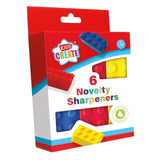 6 Brick Pencil Sharpeners   6 per pack - McGrocer