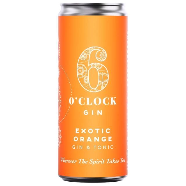 6 O'clock Gin Exotic Orange Gin & Tonic   250ml - McGrocer