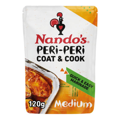 Nando's peri-peri marinade sauce medium 120g, imported from the UK