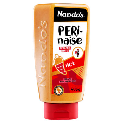 Nando's Hot Perinaise Peri-Peri Mayo 465g, imported from the UK