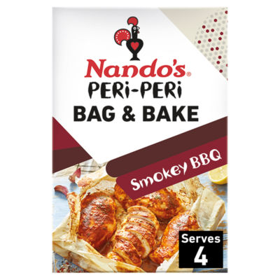 Nando's Peri-Peri Smokey BBQ Medium seasoning mix 20g, imported from the UK