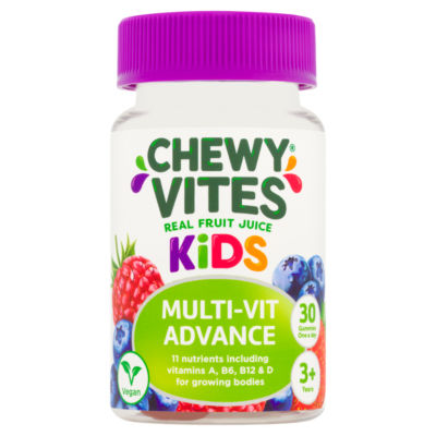 Chewy Vites kids vitamin gummies fruit flavoured 30 gummies - British product
