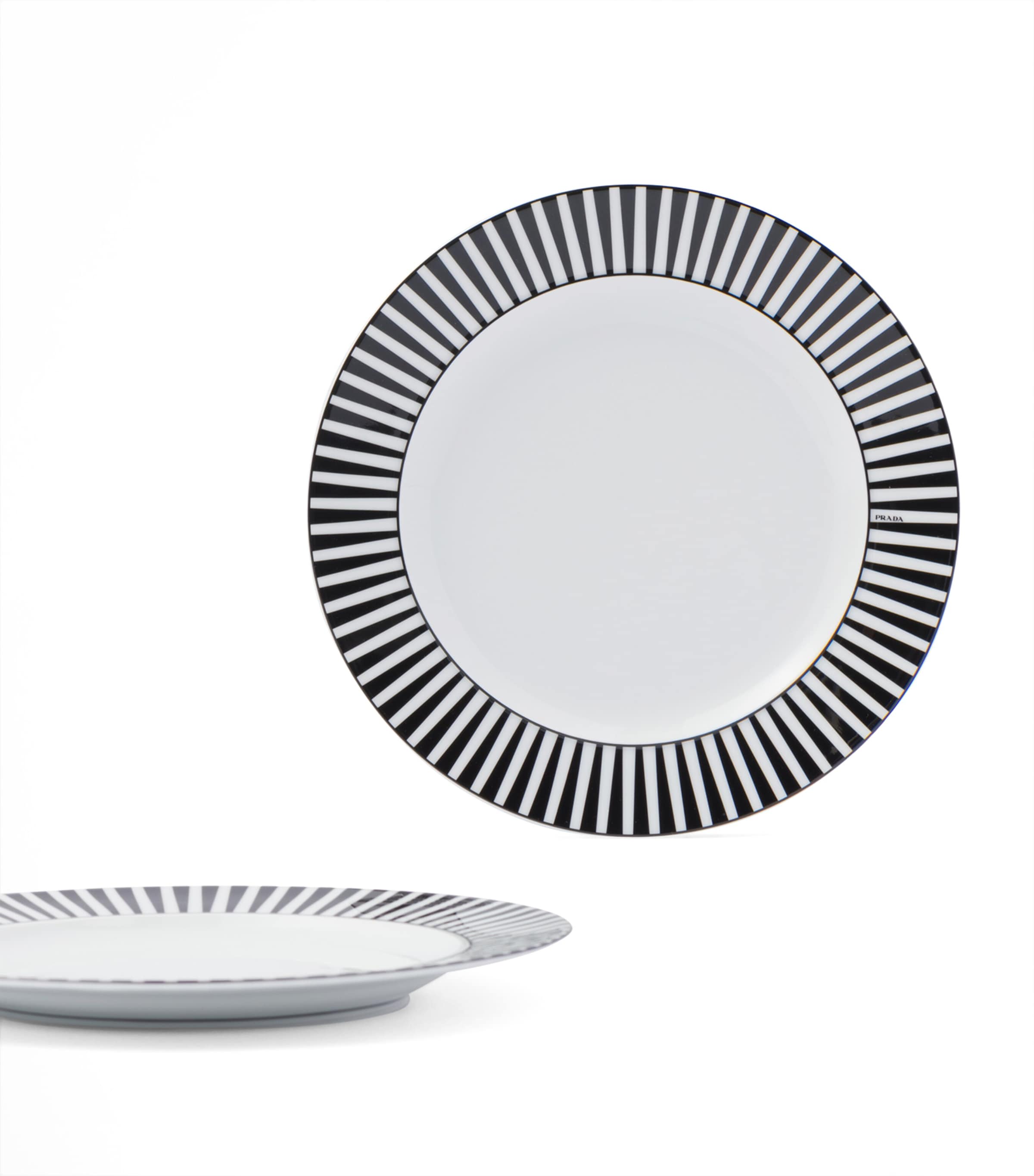 Prada stripes dessert plates 22cm, imported from the UK