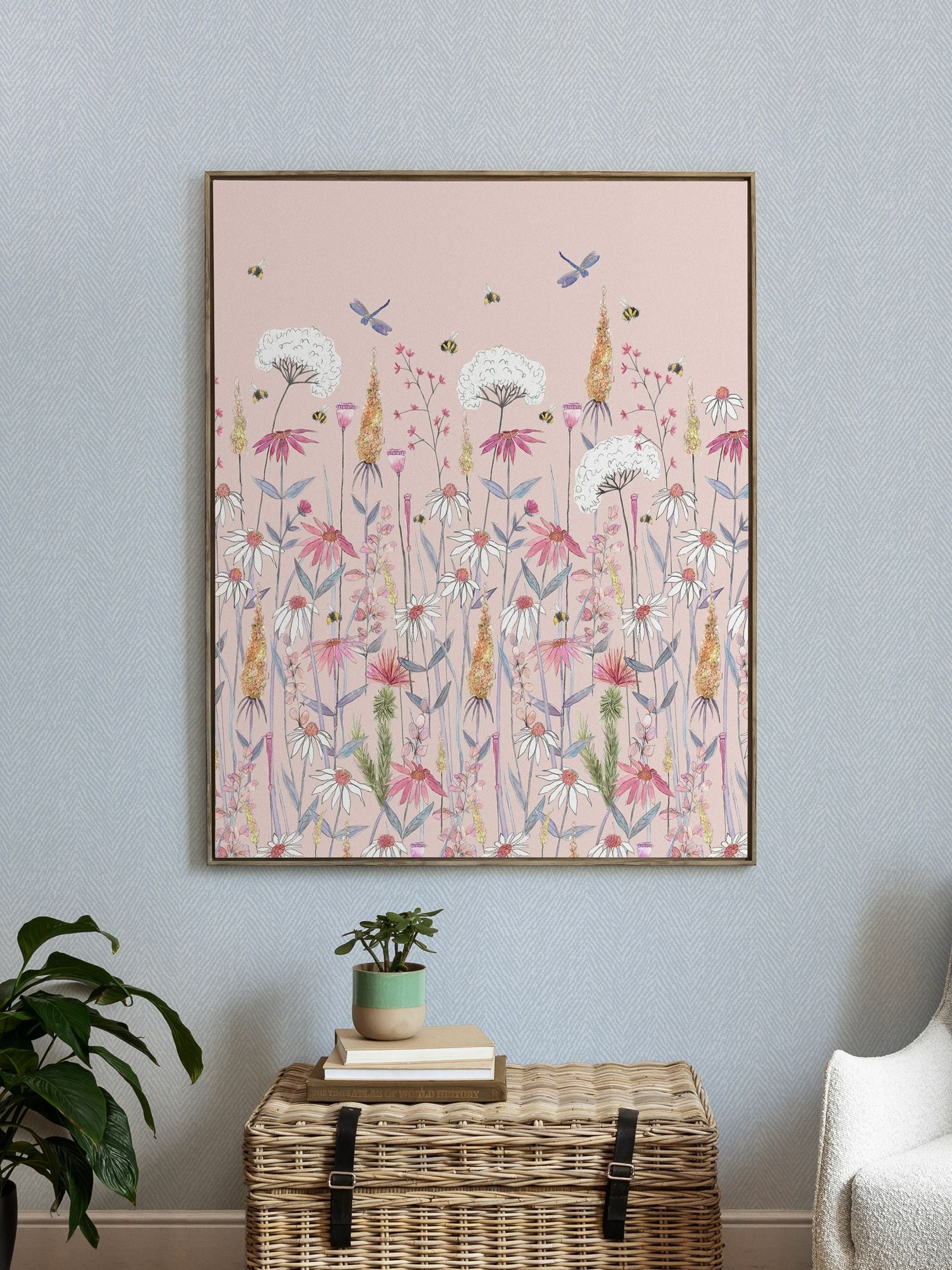 Framed Canvas Hermione Blush 141cm x 112cm (British brand)
