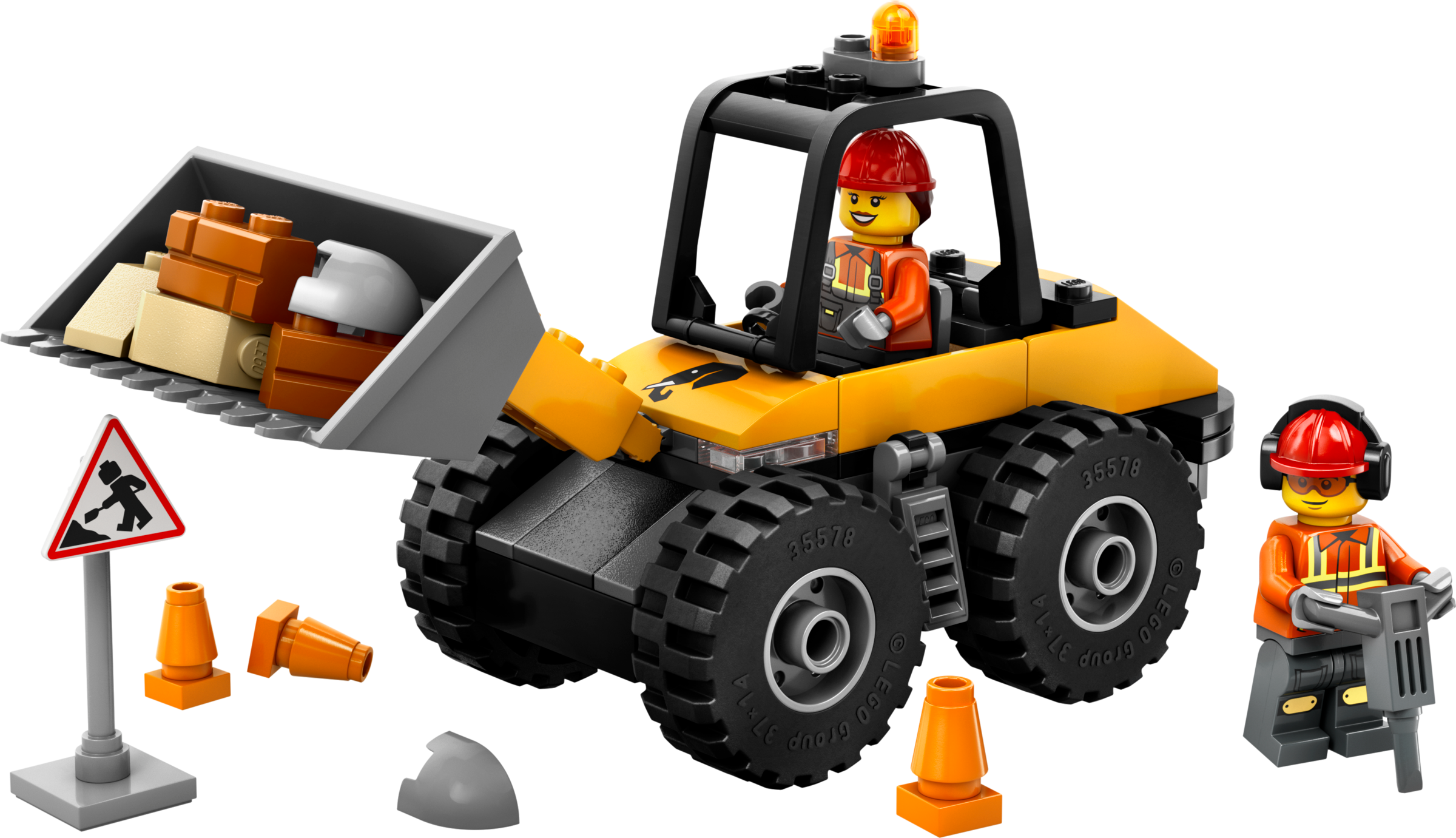 LEGO City Yellow Construction Wheel Loader 81 Pieces (British brand)