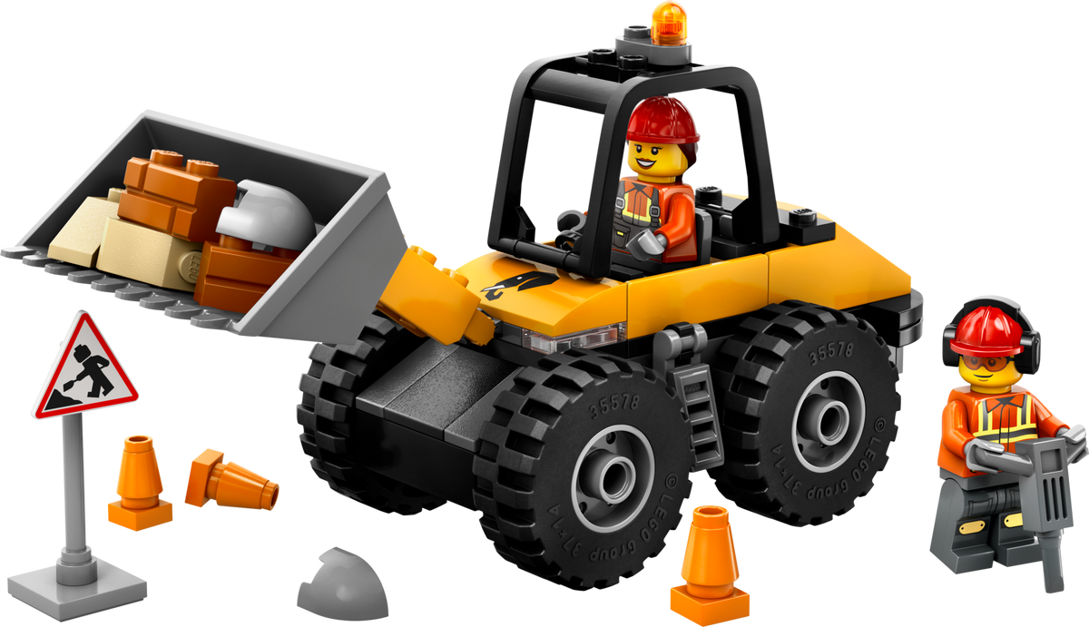 LEGO City Yellow Construction Wheel Loader 81 Pieces (British brand)