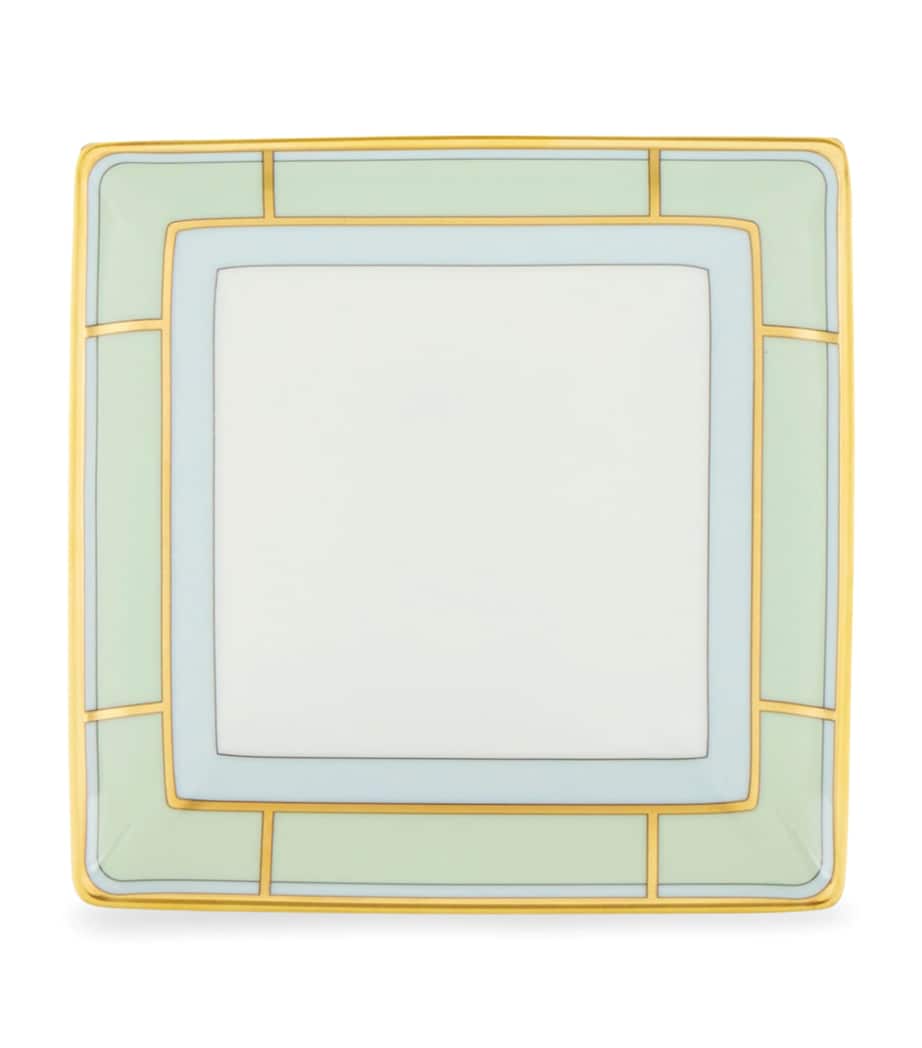 GINORI 1735 porcelain Colonna Diva square change tray 13.5cm, UK version