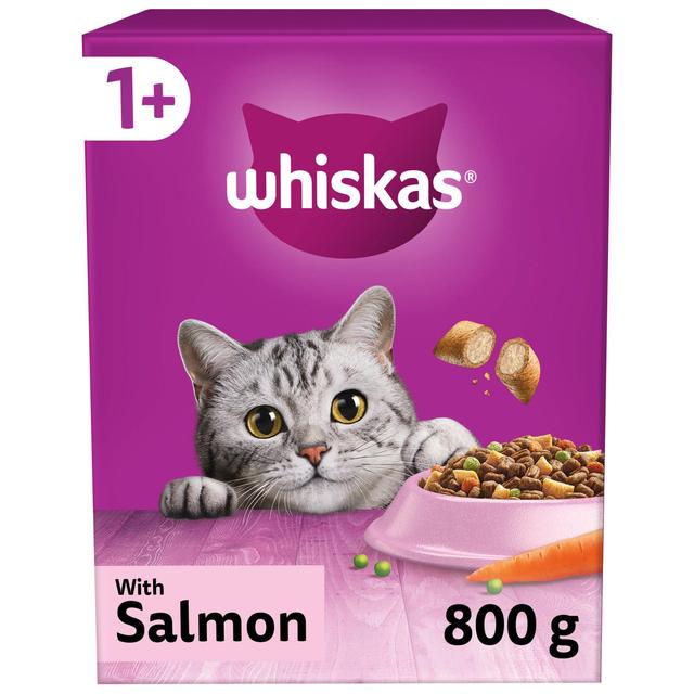 Whiskas 1+ Adult Dry Cat Food with Salmon   800g GOODS M&S   