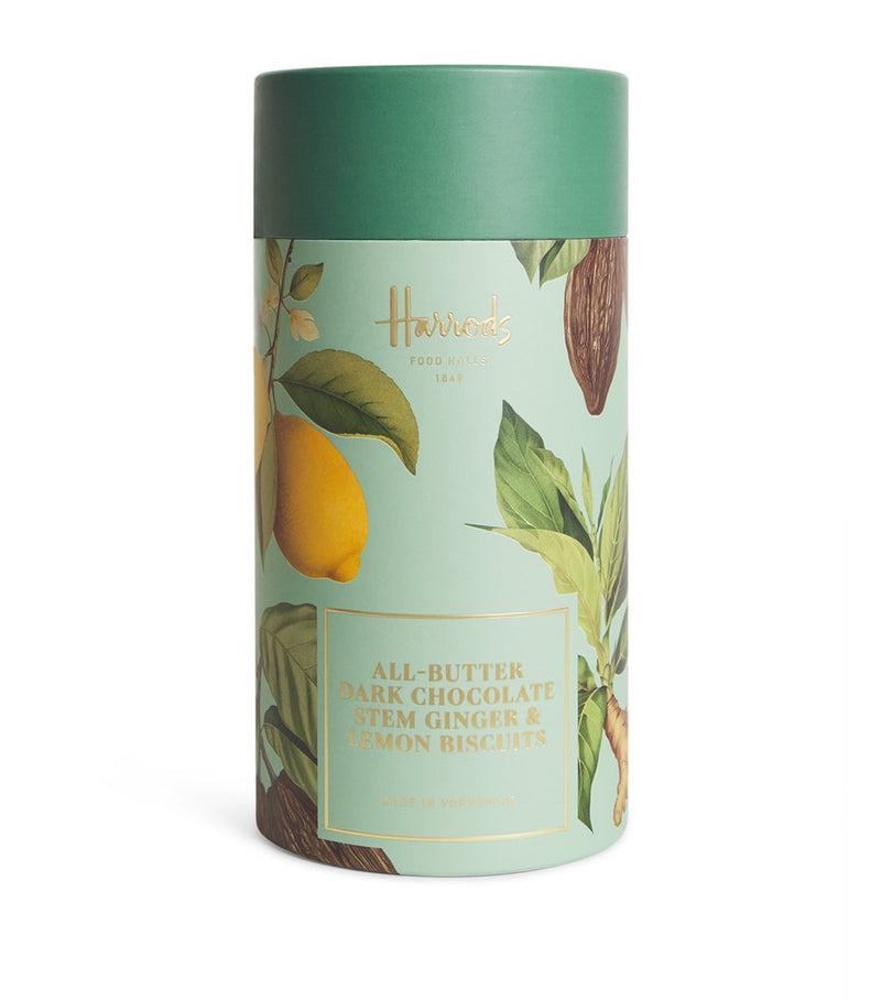 Harrods dark chocolate stem ginger and lemon biscuits 200g, UK version