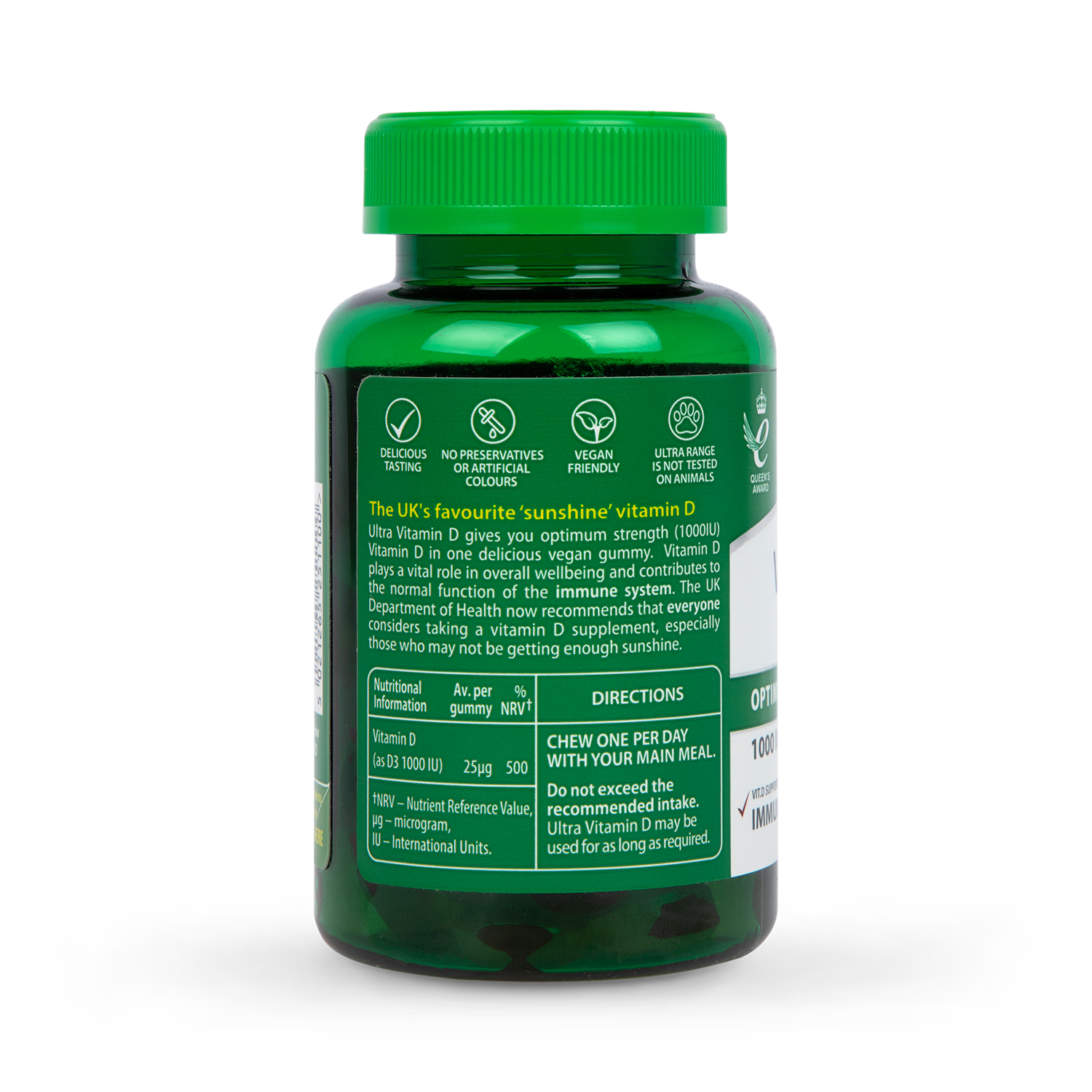 Vitabiotics vegan vitamin d3 gummies orange flavor 50 pack - British product