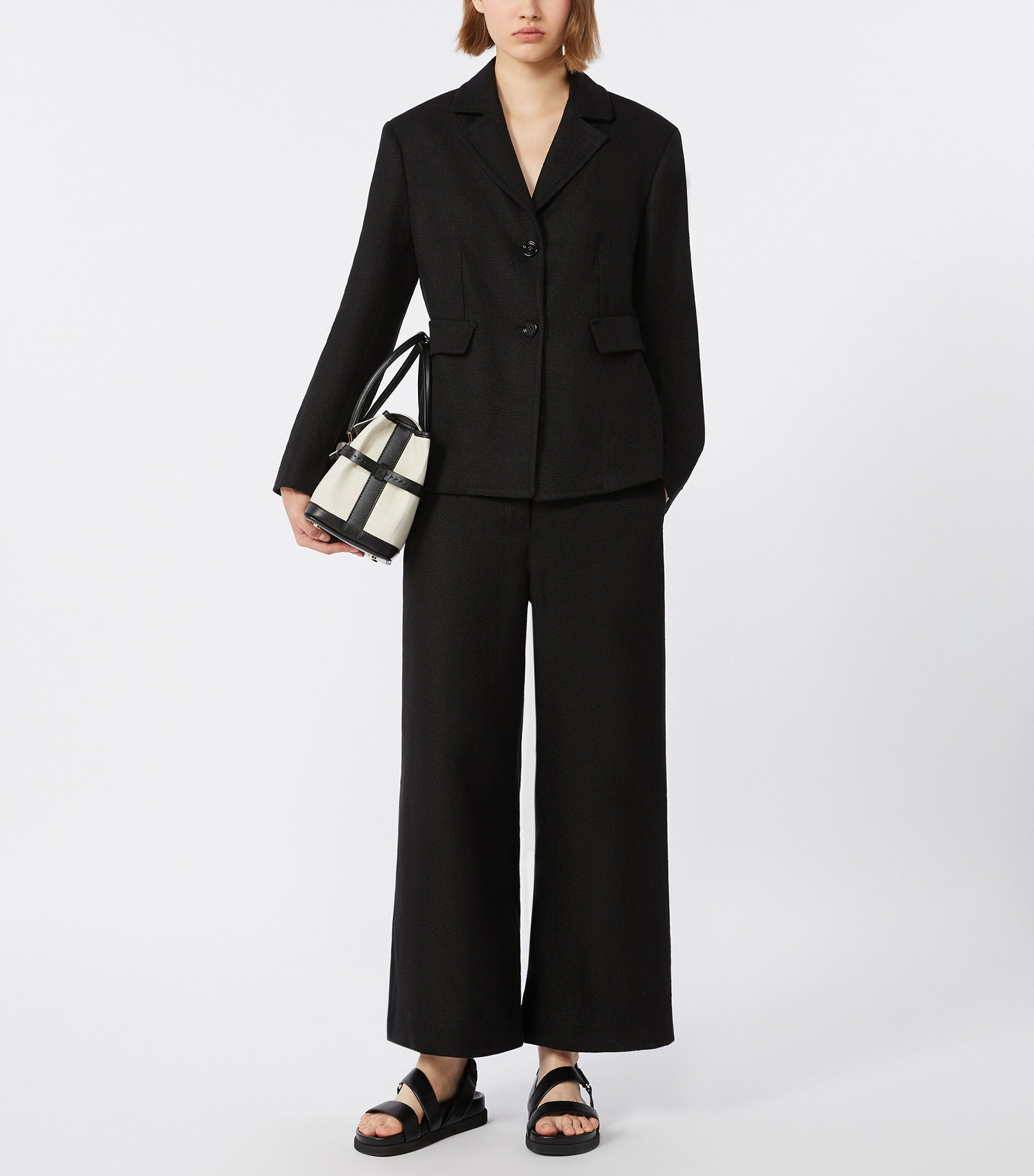 Max Mara Linen-Blend Abissi Culotte Trousers, imported from the UK