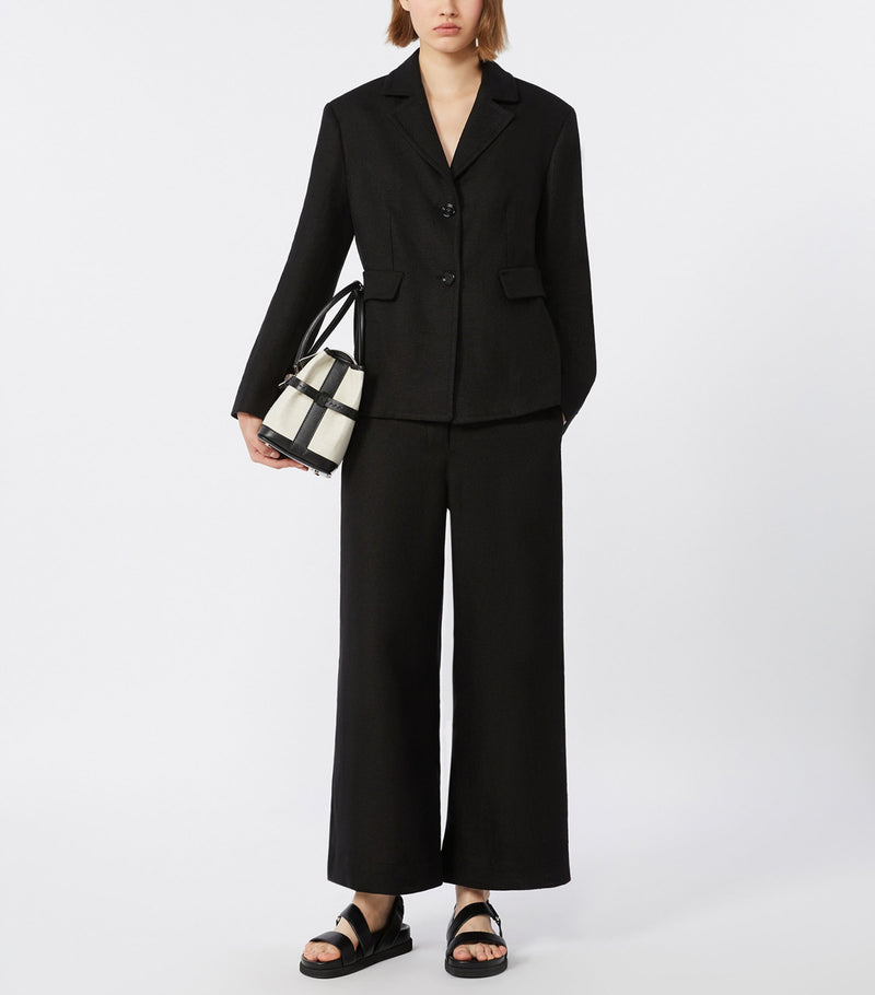 Max Mara Linen-Blend Abissi Culotte Trousers, imported from the UK
