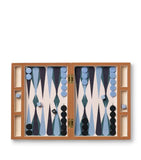 Printworks lacquered wooden backgammon set with acrylic playing pieces, imported from the UK