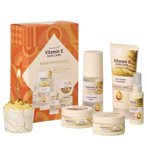 Superdrug Vitamin E Gift Box 5-piece skincare set (British brand)