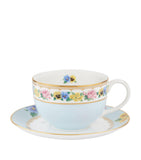 Halcyon Days Shell Garden Floral teacup and saucer, UK version