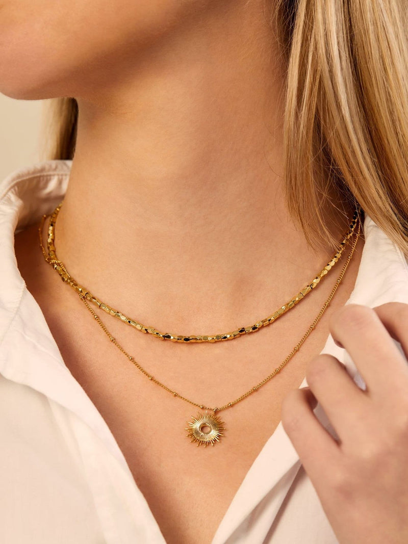 Estella Bartlett gold tone full sunburst necklace - British product