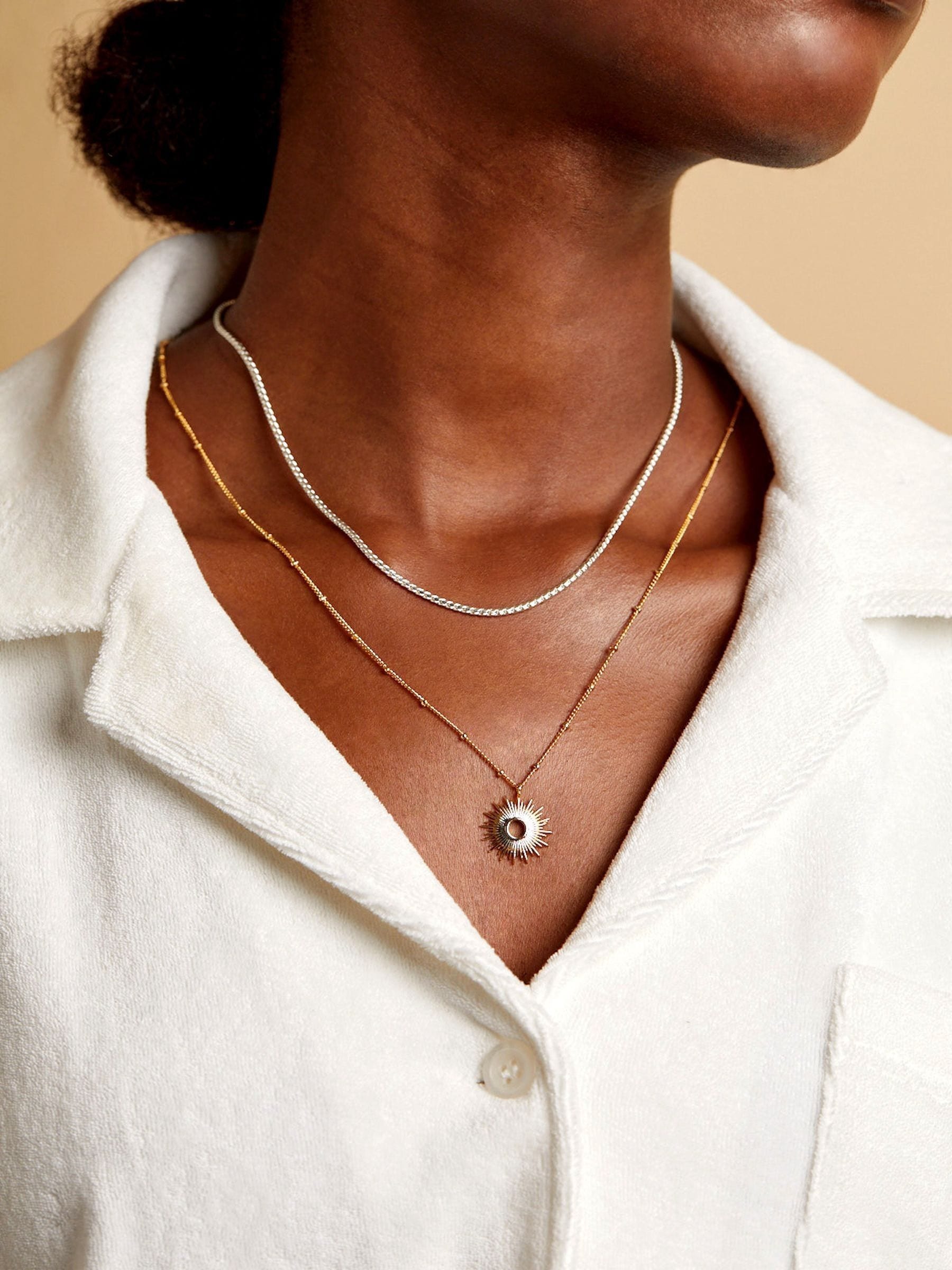 Estella Bartlett gold tone full sunburst necklace - British product
