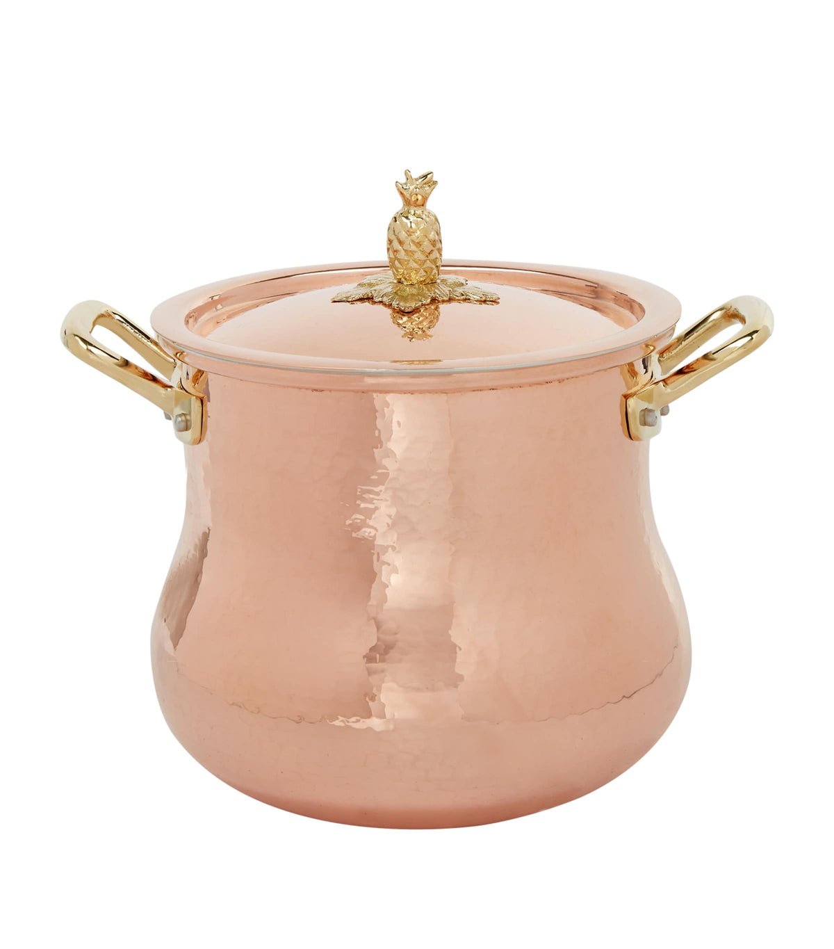 Ruffoni Historia hammered copper belly-shaped stock pot 20cm, imported from the UK