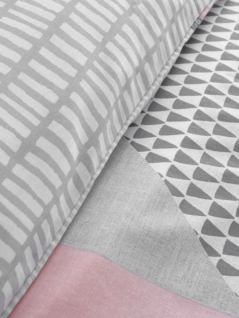 Catherine Lansfield Pink Larsson Geo duvet cover set - British product