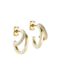 Ted Baker Gold Tone, Clear Crystal HELIAS:Multi Hoop Earrings