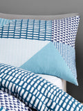 Catherine Lansfield teal blue Larsson geo bedding set - British product