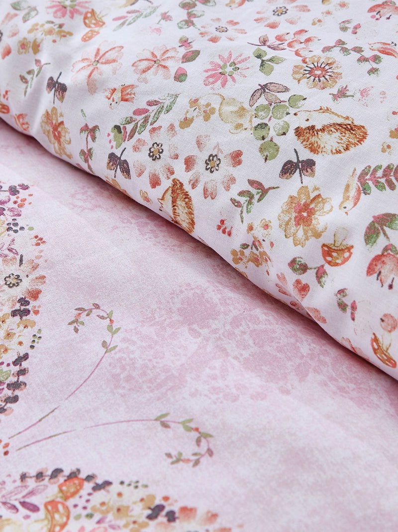 Catherine Lansfield Pink Enchanted Butterfly Reversible Duvet Cover Set