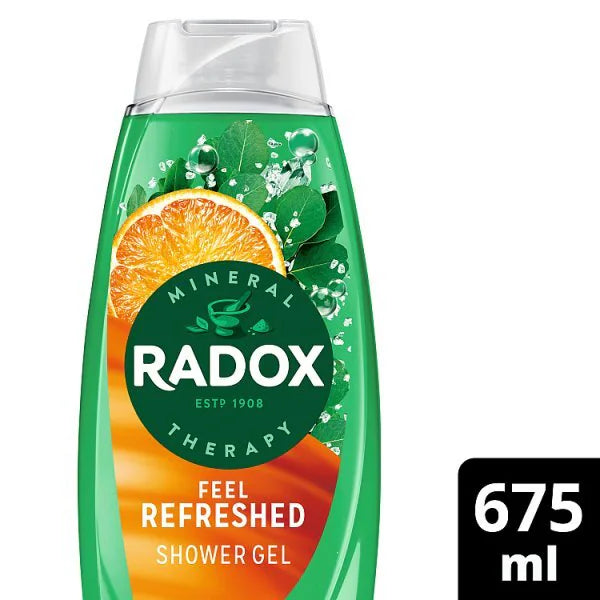 Radox Mineral Therapy Feel Refreshed shower gel 675ml, imported from the UK