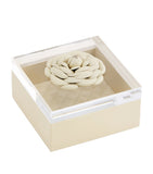 Leather Storage and Display Box with Floral Bloom Design