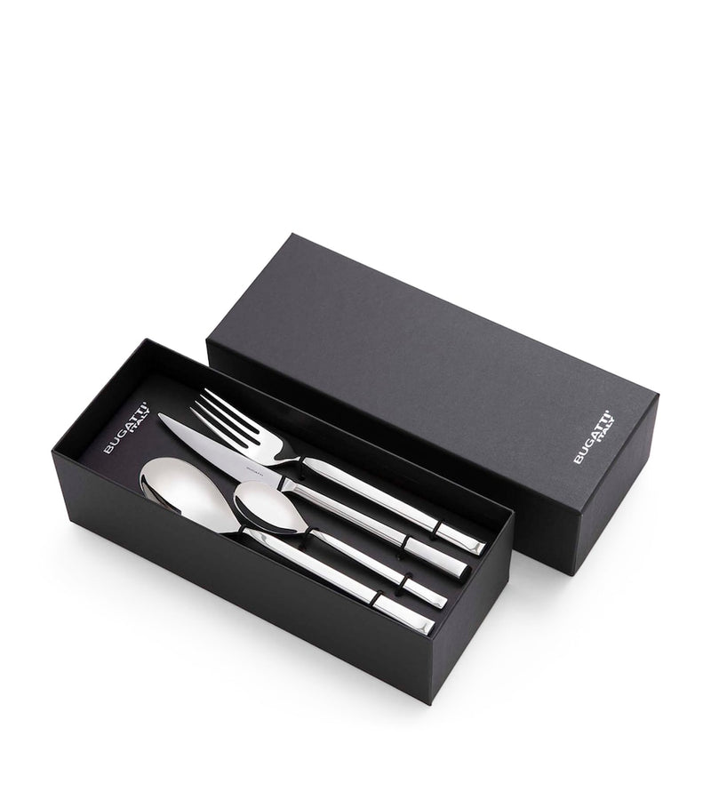 Bugatti Puro stainless steel 24-piece cutlery set - British product