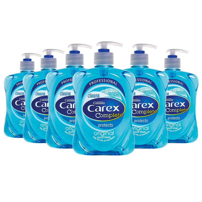 Carex Antibacterial Liquid Original Hand Wash 6 x 500ml - British product