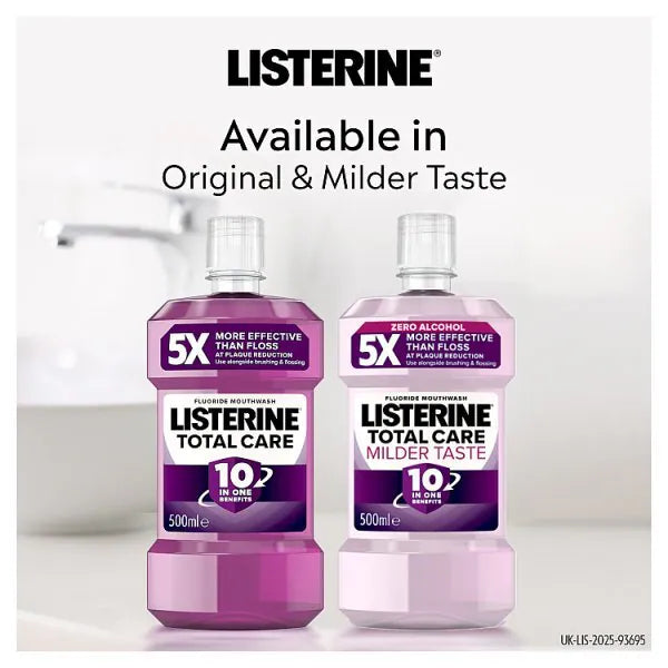 Listerine Zero Alcohol Mouthwash Smooth Mint 500ml, UK version