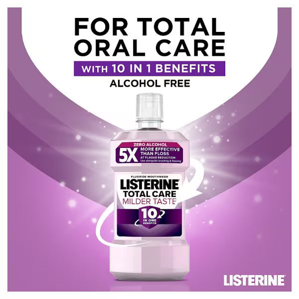 Listerine Zero Alcohol Mouthwash Smooth Mint 500ml, UK version
