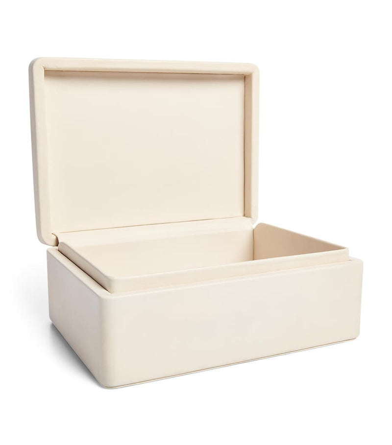 Ralph Lauren leather desk box with chevron design, imported from the UK