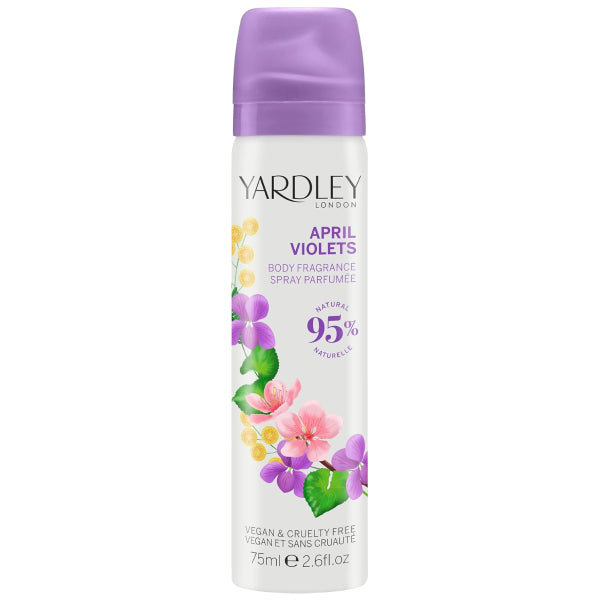 Yardley April Violets body spray 75ml (British brand)