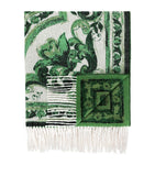 Dolce&Gabbana Casa Cashmere Verde Maiolica Fringe Throw (140cm x 180cm)