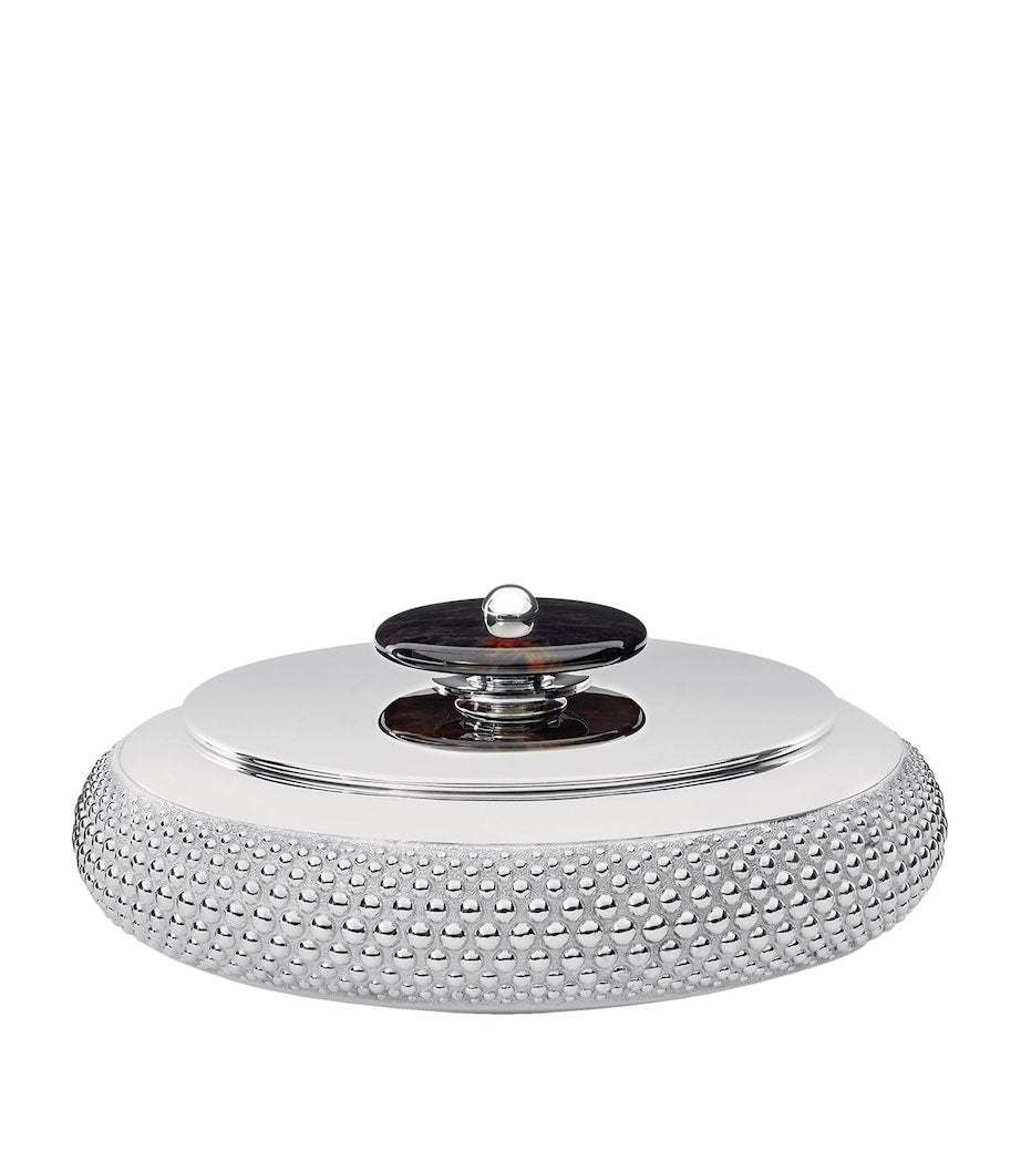 Christofle Silver Plated Perles Box decorative vanity accessory - British product