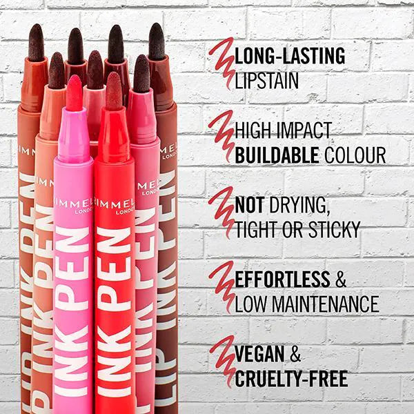 Rimmel Lip Ink Pen Plum Punch, imported from the UK