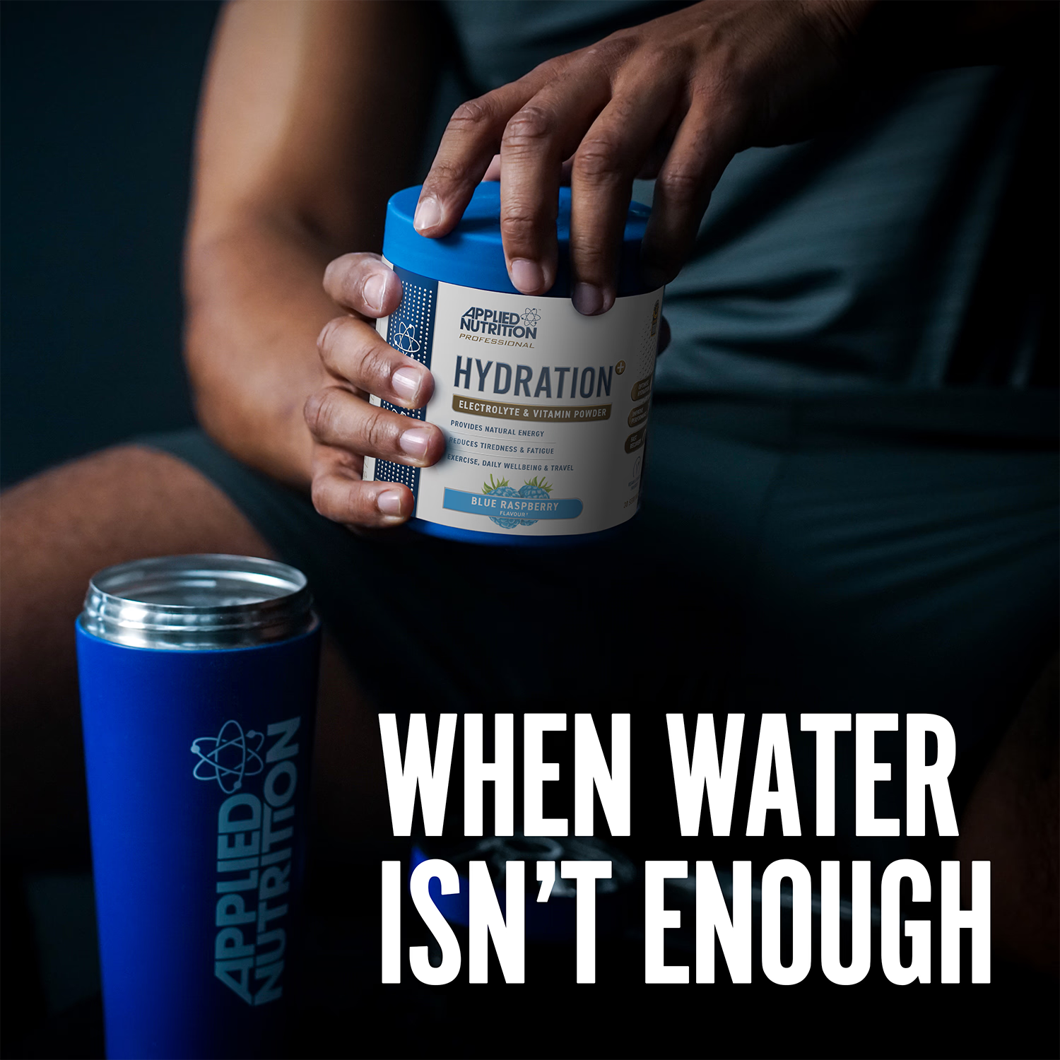 Applied Nutrition Hydration+ powder blue raspberry, UK version