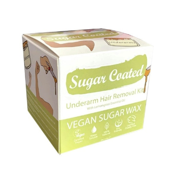 Sugar Coated hair removal wax kit lemongrass scent 200g (British brand)
