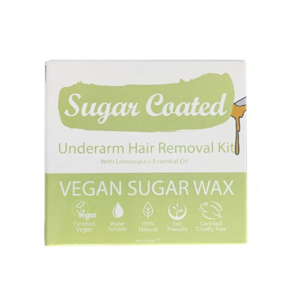 Sugar Coated hair removal wax kit lemongrass scent 200g (British brand)