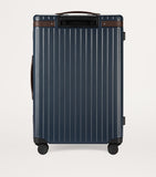 Carl Friedrik Hackett leather-trimmed hard shell check-in suitcase 65cm - British product