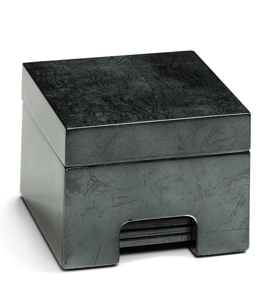 Handcrafted Silver Leaf Gloss Coasters, Set of 8