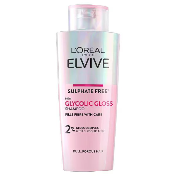 L'Oréal Paris Elvive Glycolic Gloss Shampoo 200ml, imported from the UK