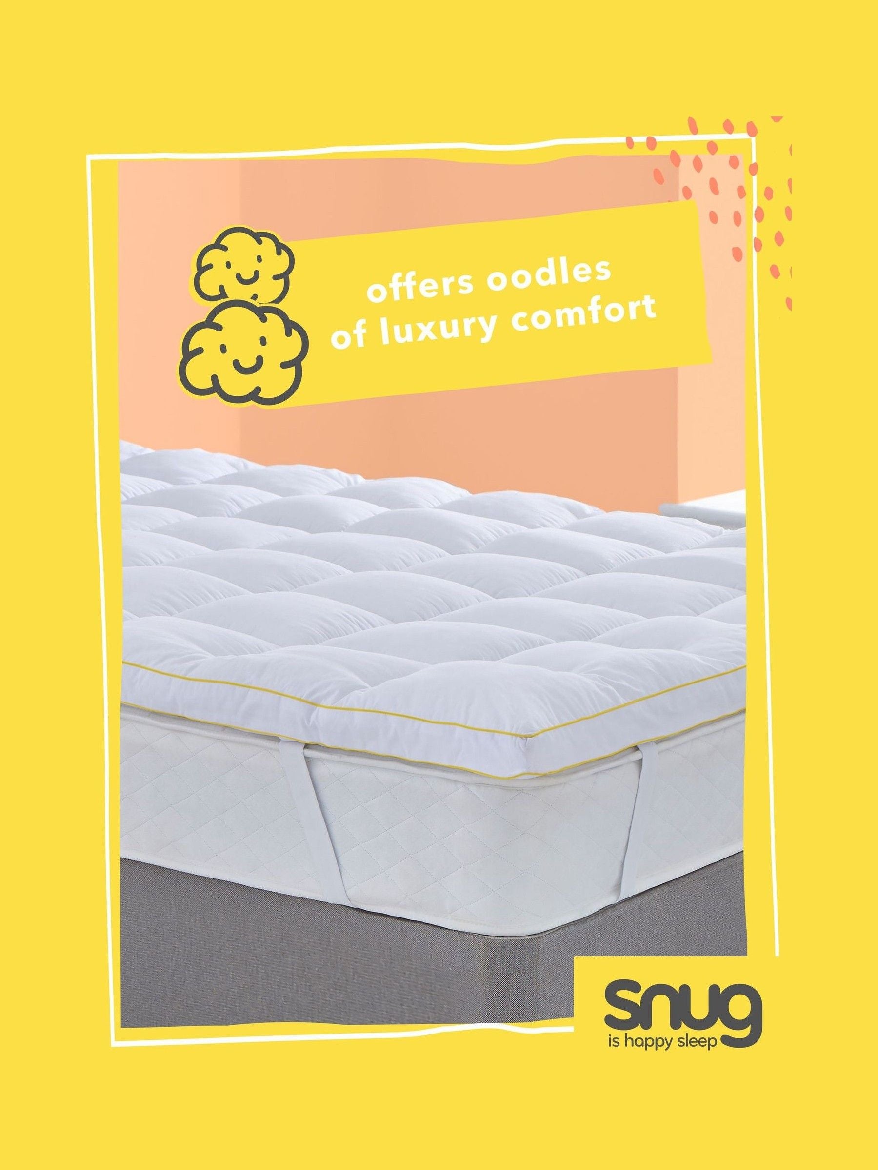 Snug White Deeply Dreamy Mattress Topper 10cm (British brand)