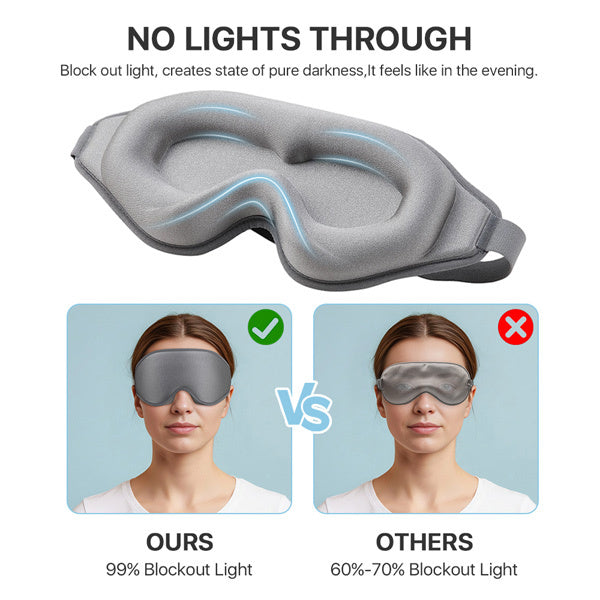 Livingandhome 3D Shading Sleep Mask, Solid Colour, UK version