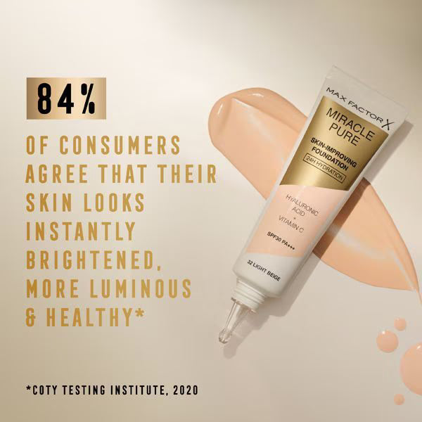 Max Factor Miracle Pure Foundation 35 Pearl Beige, imported from the UK